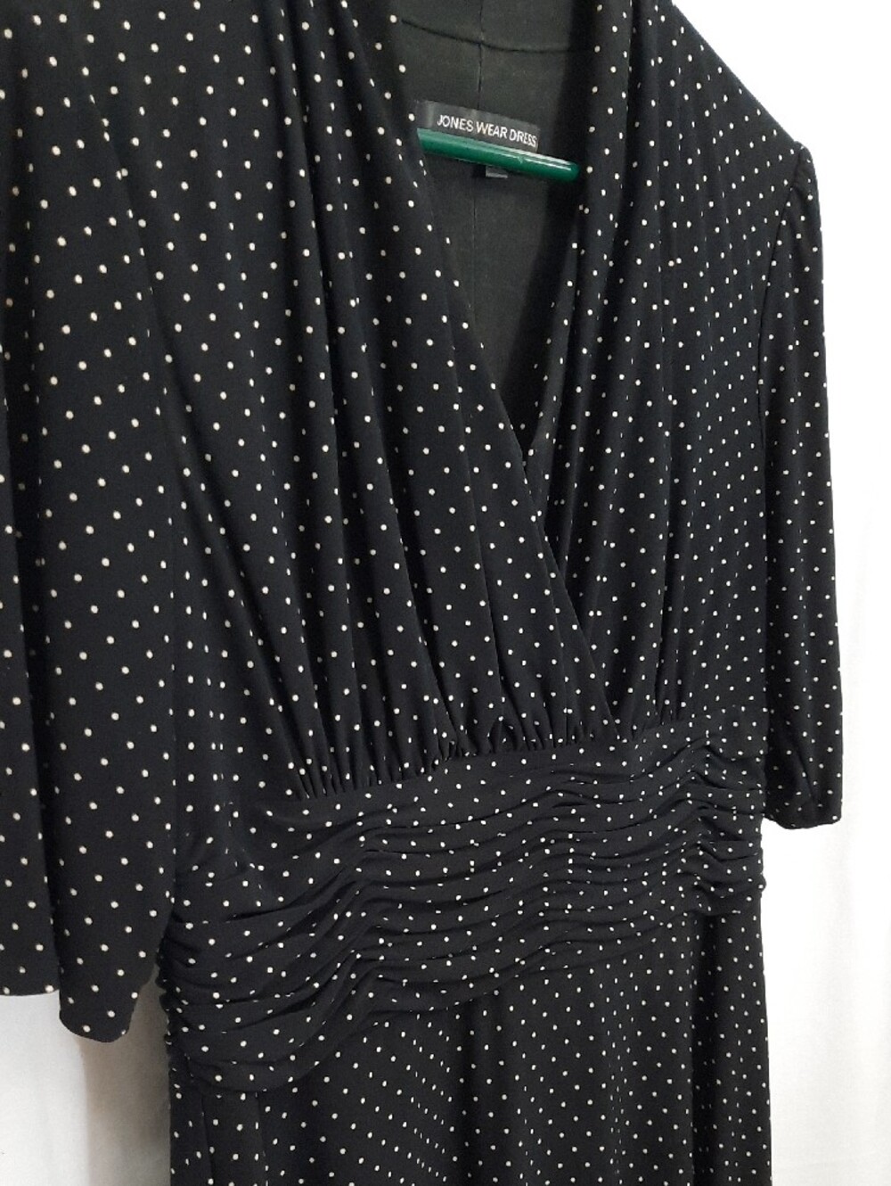 Jones New York Black Dress with White Polka Dots - Size 12 - Picture 4 of 10